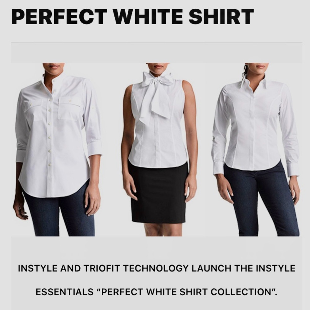Instyle Triofit Blouse Custom-fit by Bra Size - Size 38H NWT